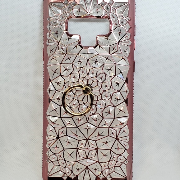 Accessories - Pink Flexible Phone Case for NOTE 9 rhinestones